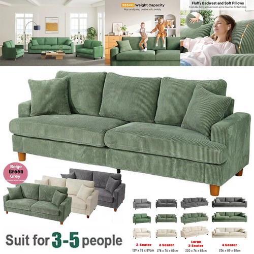 Seater corduroy sofa jumbo - 3/4,
