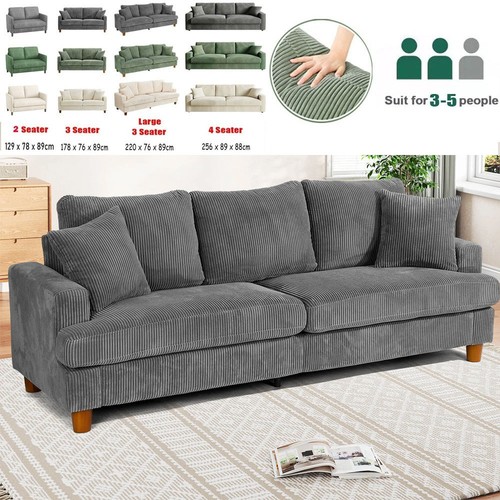 Seater 256cm corduroy sofa - seater,