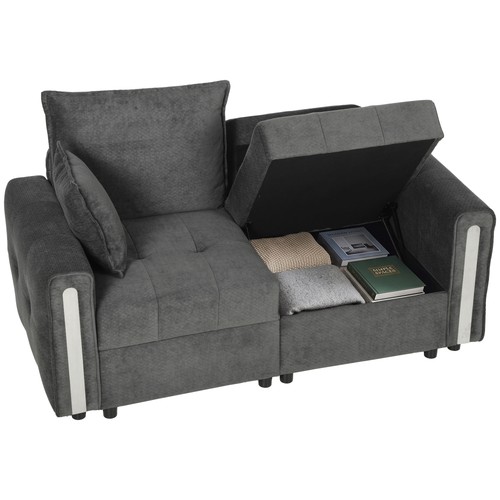 Homcom seater sofa with - ,