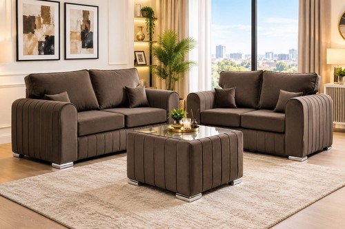 Luxury brown fabric seater - luxury,