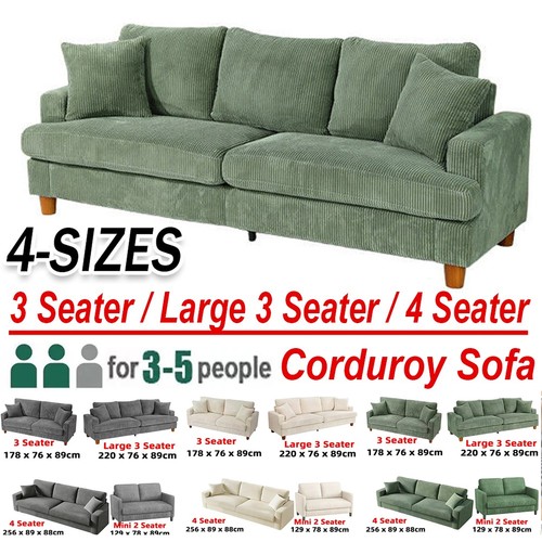 Seater corduroy sofa - seater,