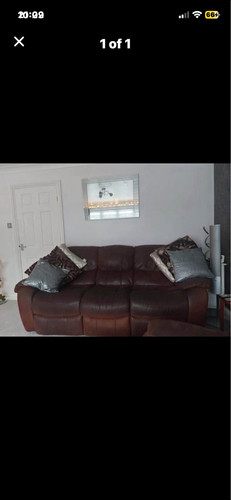 Dfs brown suede seater sofa - dfs,