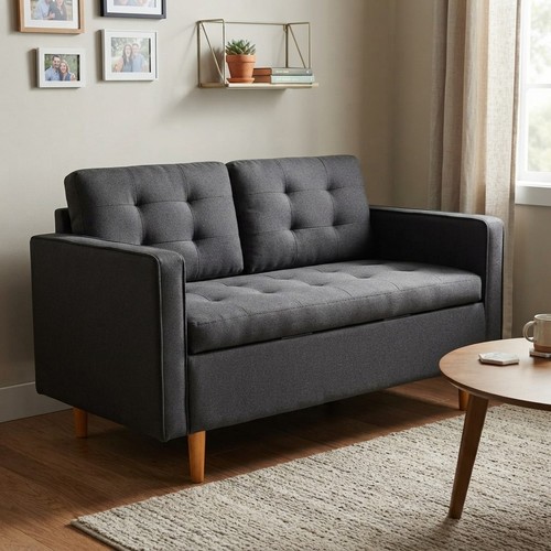 Modern seater sofa - 2-seater, dark
