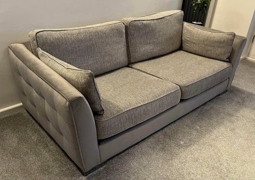 Dfs fabric sofa grey 3 - sofa,,
