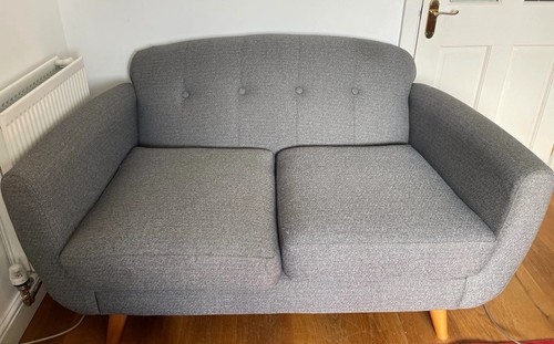 Grey fabric upholstered - grey, 2