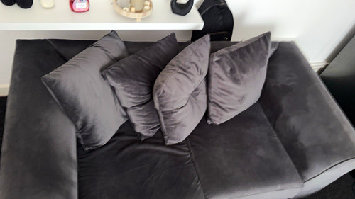 Wayfair seater grey velvet - 2-seater,
