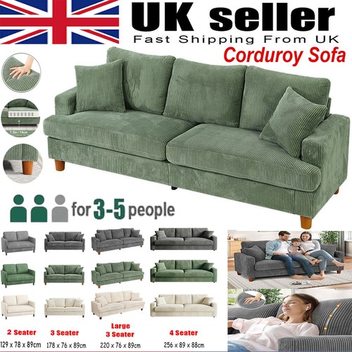 Seater corduroy sofa jumbo - 3/4,