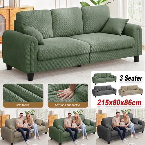 Seater waffle fabric sofa - fabric,