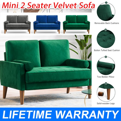 Seater velvet sofa with - 2,