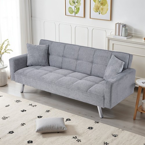 Grey fabric sofa - fabric, 3