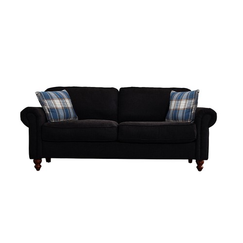 Seater black linen fabric - 3,