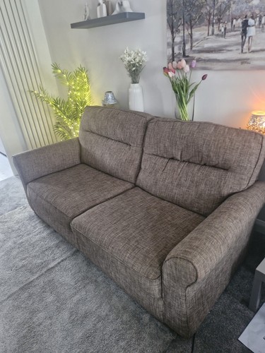 Brown fabric seater sofa - brown, 2