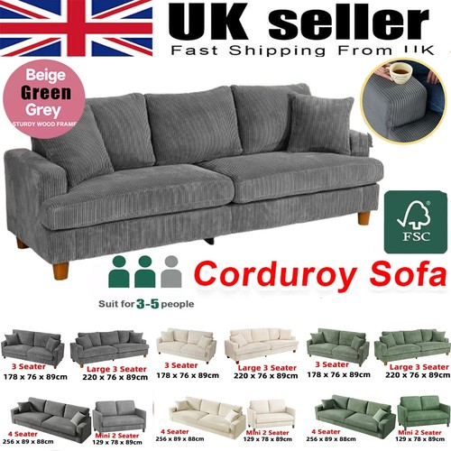 Seater corduroy sofa - sofa, jumbo