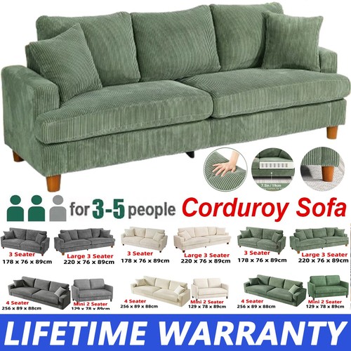 Seater corduroy sofa jumbo - 3/4,