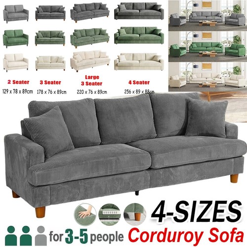 Seater corduroy sofa jumbo - seater,