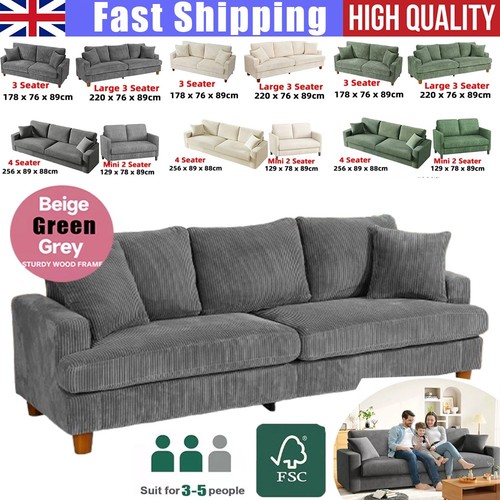 Seater corduroy sofa - seater, jumbo