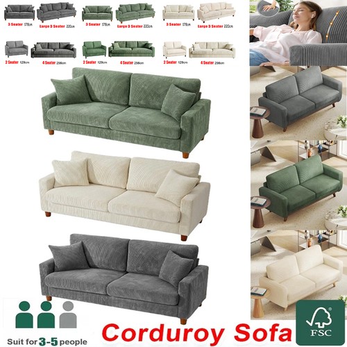 Seater corduroy sofa jumbo - 4,