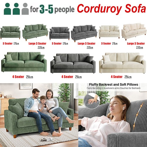 Seater corduroy sofa - seater,