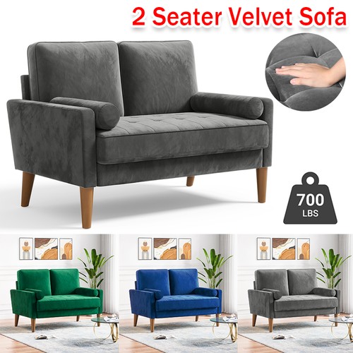 Seater velvet sofa with - velvet,