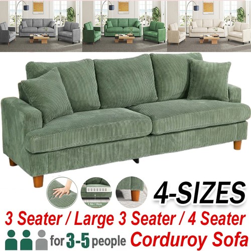 Corduroy sofa seater - seater, modern