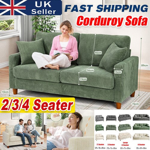 Seater corduroy sofa - corduroy,