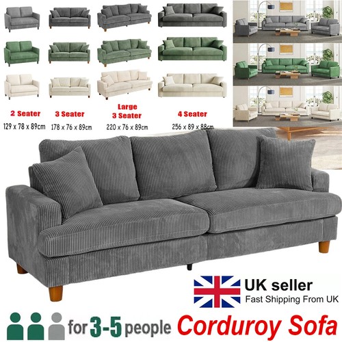 Seater corduroy sofa jumbo - 3/4,