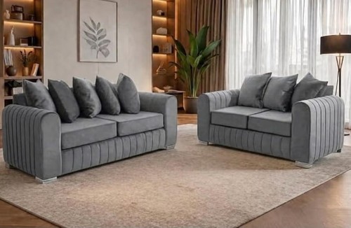 Grey seater sofa set - grey,