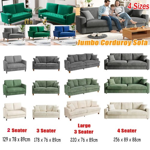 Seater corduroy sofa - corduroy,