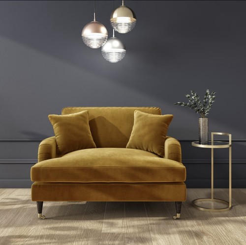 Loveseat sofa velvet couch - sofa, 2
