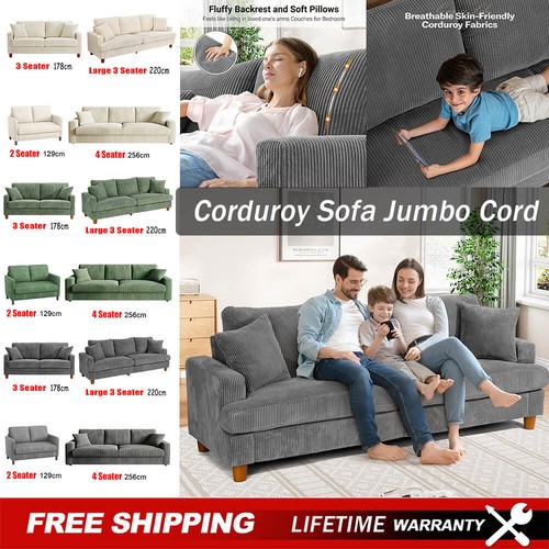 Seater corduroy sofa jumbo - 4,