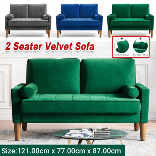 Seater velvet sofa with 2 - 2,