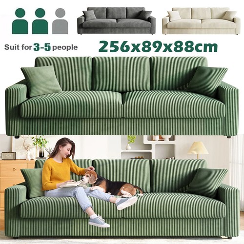 Seater corduroy sofa - 3/4,