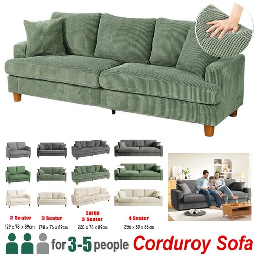 Seater corduroy sofa jumbo - seater,