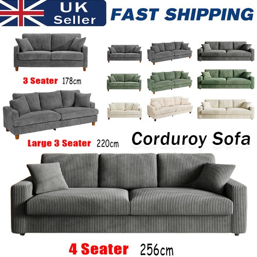 Seater corduroy sofa bed - 3,