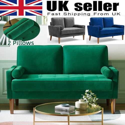 Seater velvet sofa with - 2,