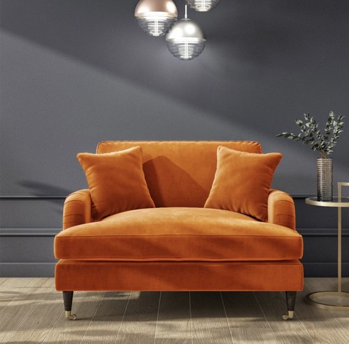 Loveseat sofa velvet couch - sofa,