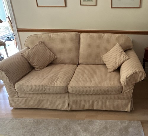 Beige fabric seater - fabric, 2-seater