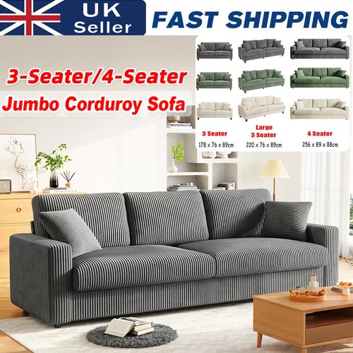 Seater corduroy sofa - 3, 4