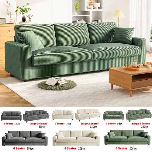 Seater corduroy sofa jumbo - 3/4,