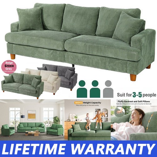 Seater corduroy sofa - 3/4,