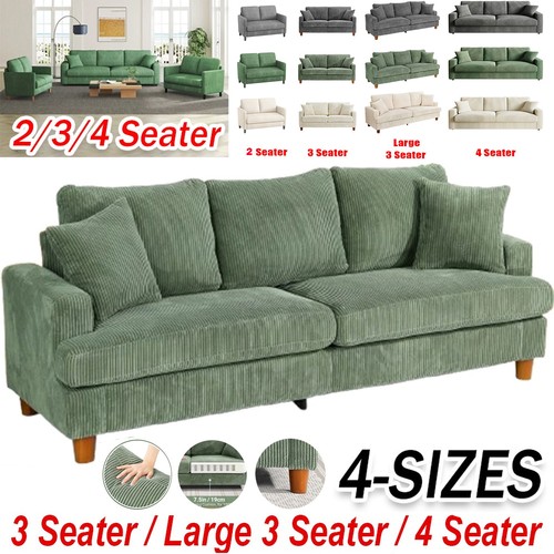 Seater corduroy sofa - 3/4,
