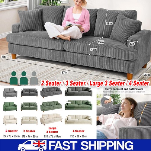 Seater corduroy sofa jumbo - corduroy,